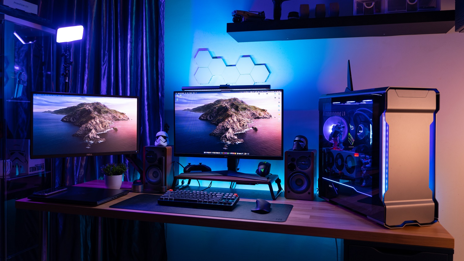 Put a light bar above the monitor to light up my desk area a bit, happy  with how it looks! Any suggestions? : r/battlestations